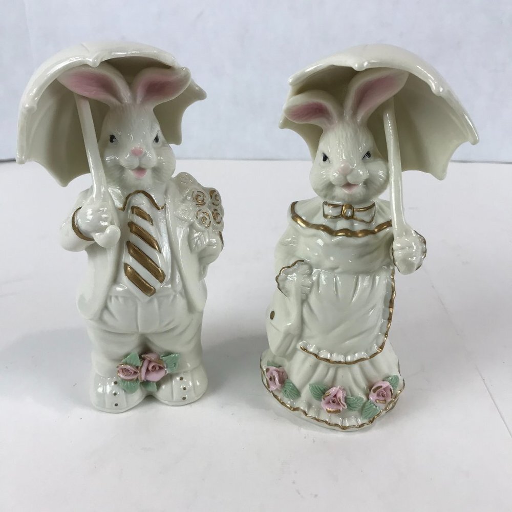 K's Collection Mr. and Mrs. Bunny Figures